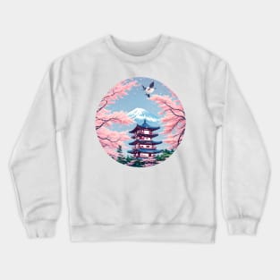 Japanese House by the Mountain Crewneck Sweatshirt